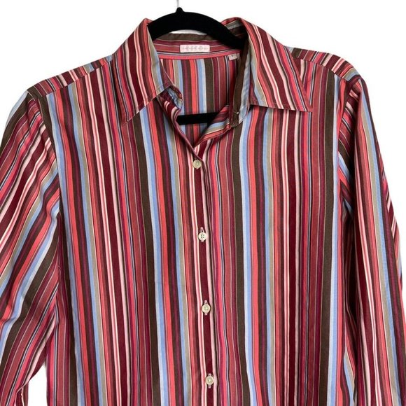 Arthur & Fox Long Sleeve Button Front Stripe Shirt - Picture 7 of 10